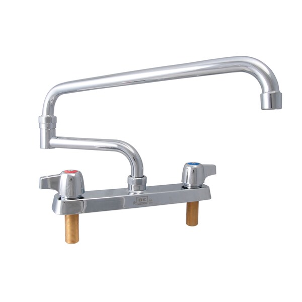 Bk Resources Workforce Standard Duty Faucet with 18" Double-Jointed Swing Spout BK8D-18-G - main